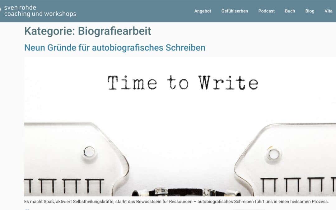 Wer bin ich gewesen? – Wie Biografiearbeit heilsam wirken kann